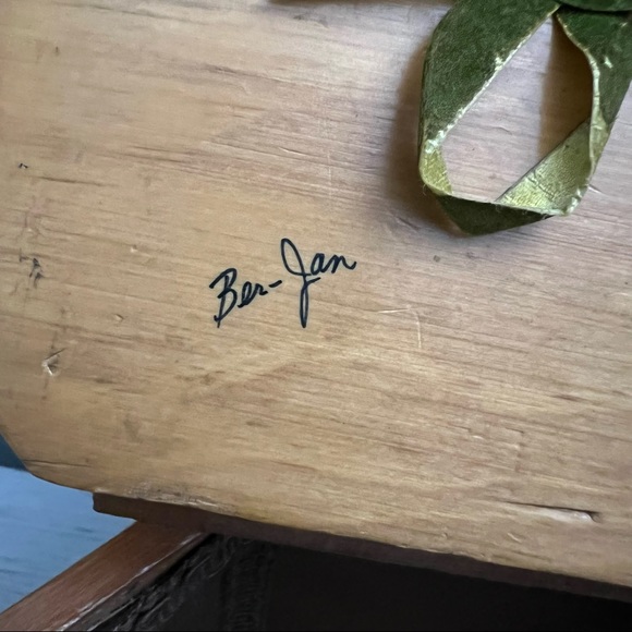 Vintage Safari Wooden Decoupaged Purse Case with Lucite Handle Artist Signed - Picture 15 of 16